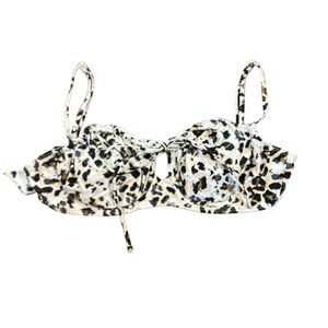 Somerfield Swim Women’s Size XL Cabarita Swim Top in Leopard‎ Print EUC